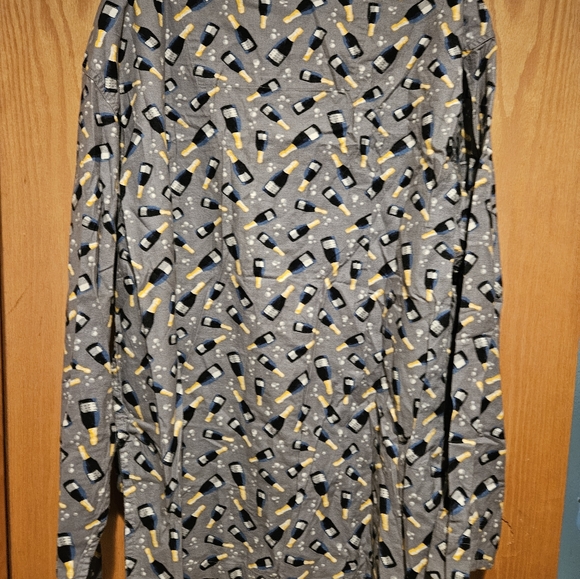 Millennium Vintage Champagne bubbles long sleeve PJ button down NWT - Picture 2 of 2